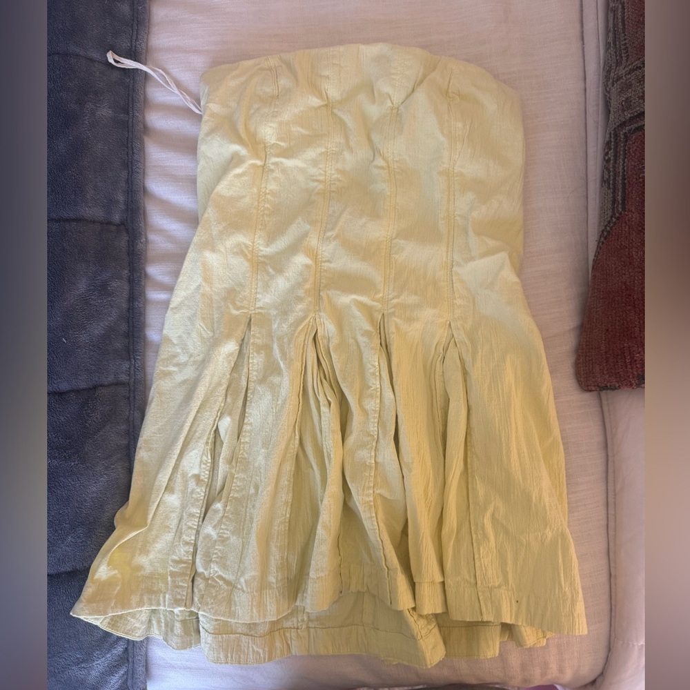 Strapless short free people dress